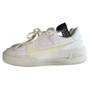 Womens Nike Air Force 1 PLT.AF.ORM DJ9946-100 Leather Sneaker Size 10.5 White